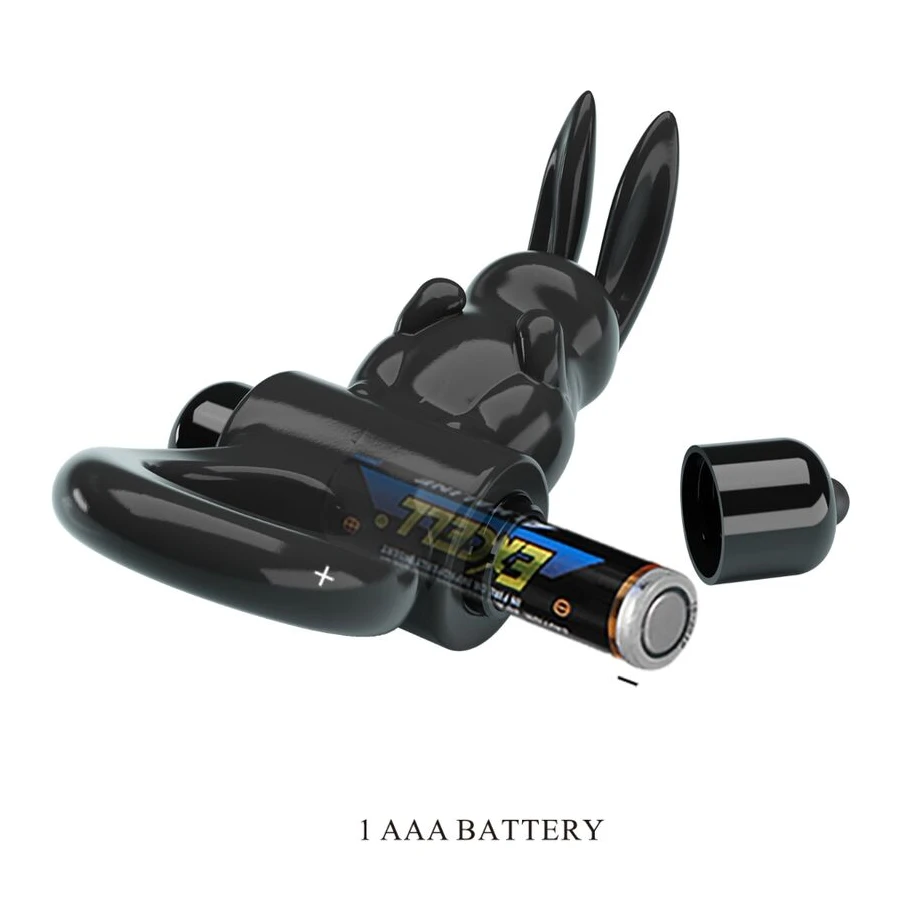 PRETTY LOVE - AUFREGENDER RING RABBIT VIBRATORRING 10 VIBRATIONEN SCHWARZ